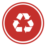 Recycling icon representing zero waste production, sustainability, and eco-friendly environmental practices
