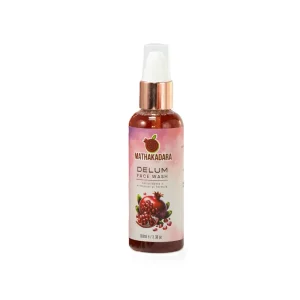 Mathakadara Delum Face Wash bottle with pomegranate extract skincare branding