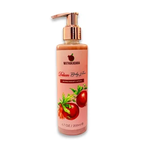 Mathakadara Delum Body Lotion aromatherapy moisturizer with pomegranate extracts in premium skincare pump bottle packaging