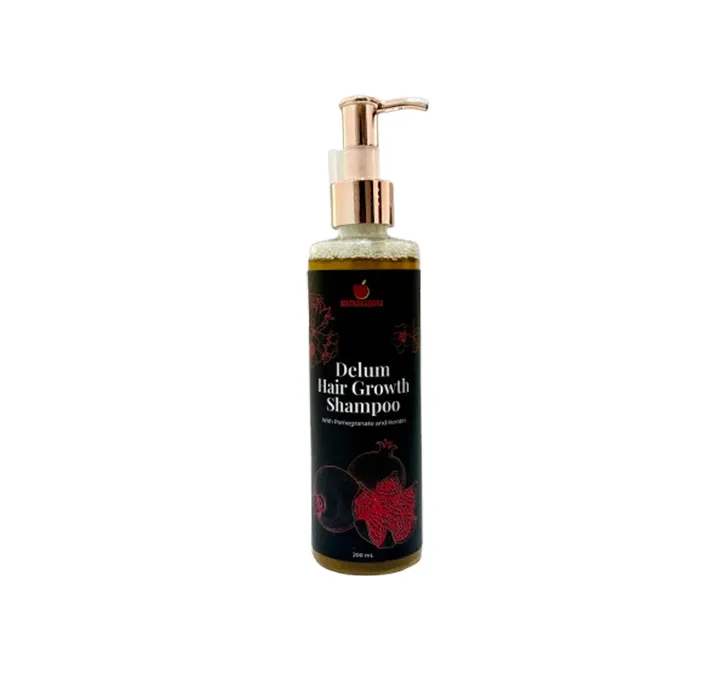 Mathakadara Delum Hair Growth Shampoo with pomegranate and biotin herbal hair care product